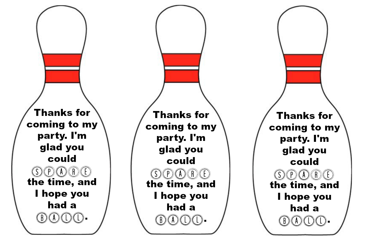 East Coast Mommy Bowling Party Favours With Free Printable Tags