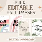 Editable Hall Passes Download 14 Templates Etsy de