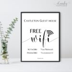 Editable Wi Fi Password Sign Free Wifi Sign Printable Sign Etsy de