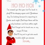 Elf On The Shelf Letter free Printable