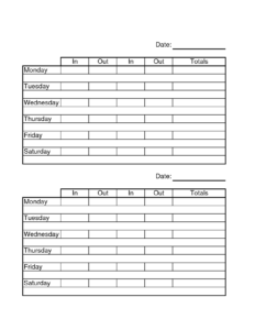 Employee Time Sheets Time Sheet Printable Timesheet Template Schedule ...