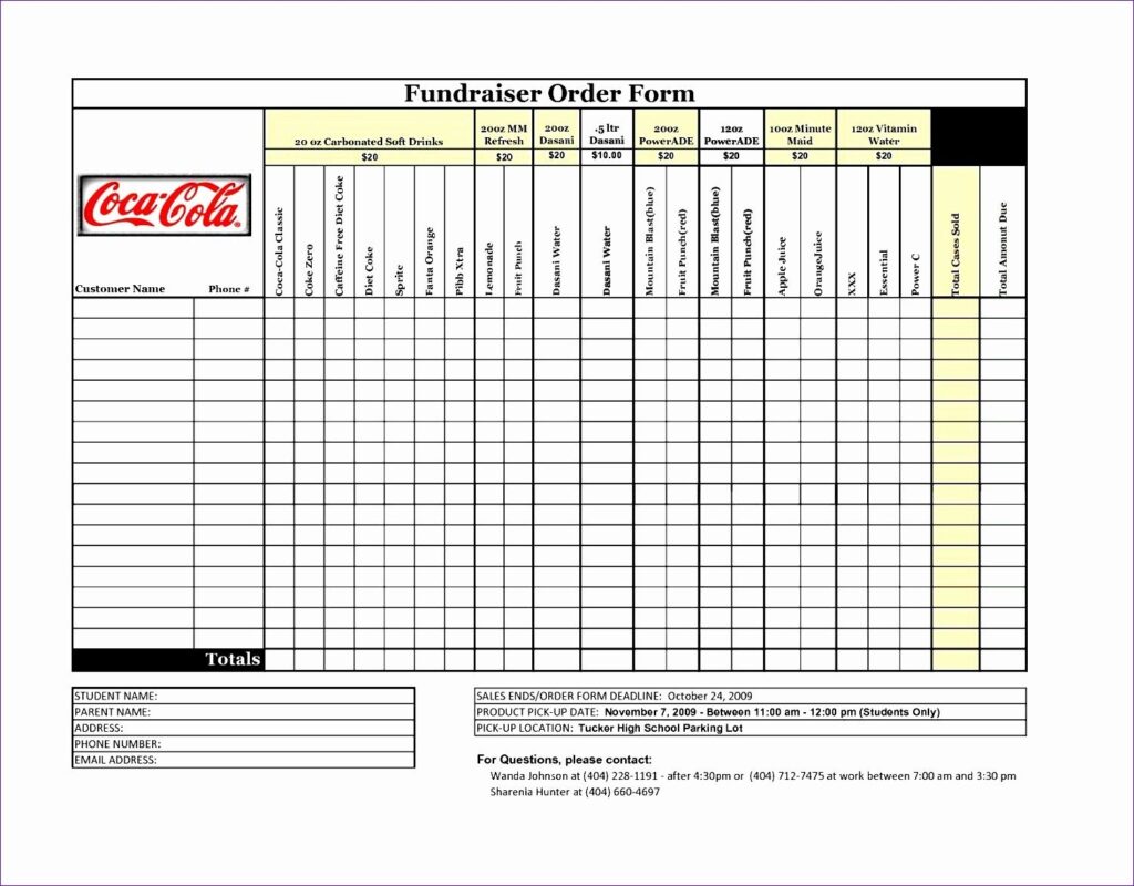 Excel Fundraiser Order Form Template Elegant 6 Fundraising Template Excel Exceltemplates Exceltempl Fundraising Order Form Free Fundraisers Order Form Template
