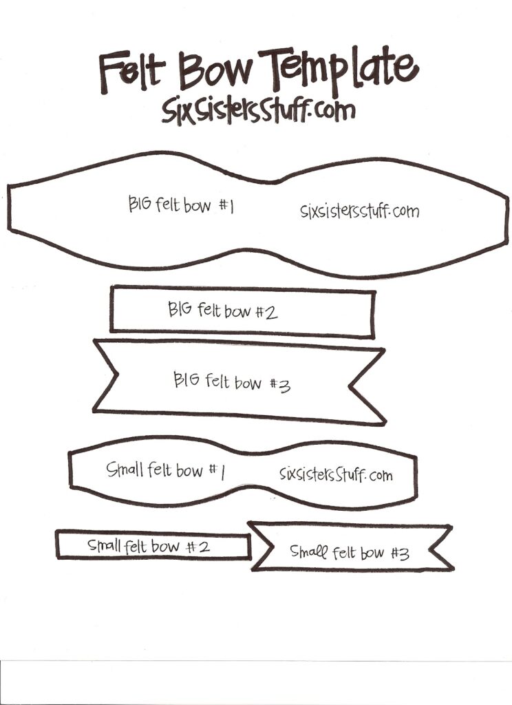 Printable Hair Bow Template