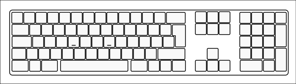 Full Size Printable Keyboard Template