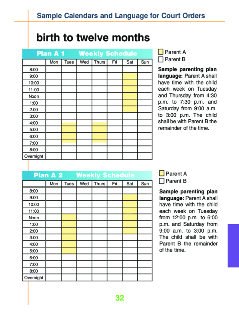 Fillable Custody Calendar Fill Online Printable Fillable Blank