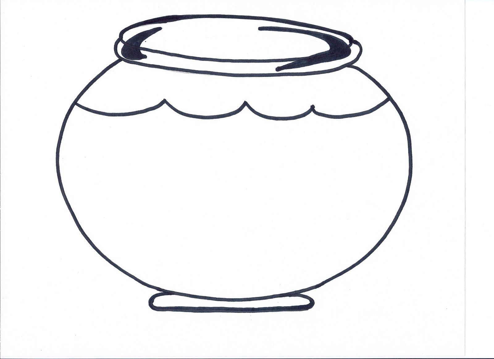 Fish Bowl Coloring Page Printable Coloring Home