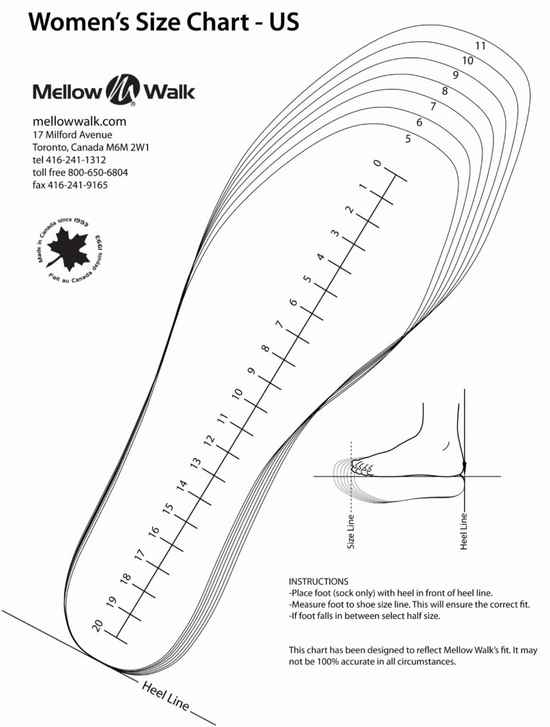 Shoe Sizing Template Printable