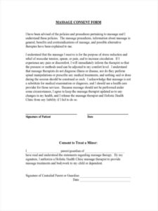 FREE 14 Massage Consent Forms In PDF Ms Word - Fillable Form 2025