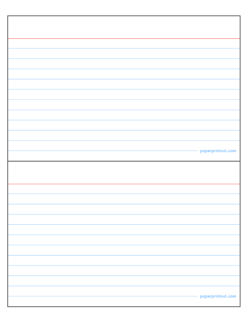 Free Printable Printable Index Card Template