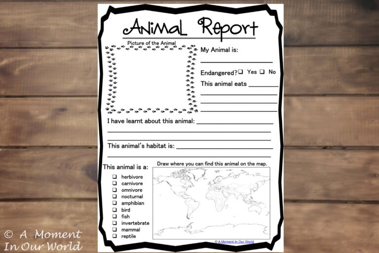 Free Printable Animal Report Template Fillable Form 2023