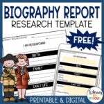 Free Biography Report Template And Resources For Distance Learning Literacy In Focus