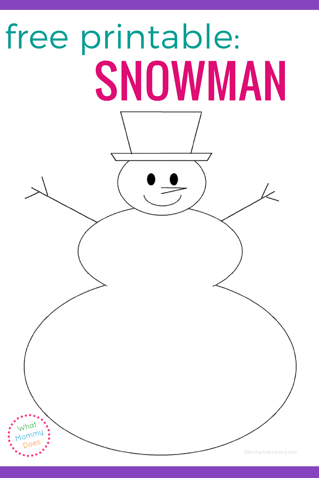 Free Blank Snowman Templates What Mommy Does