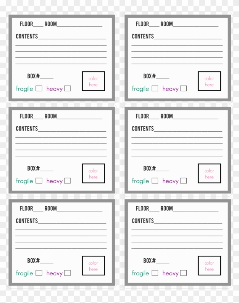 Printable Box Label Template