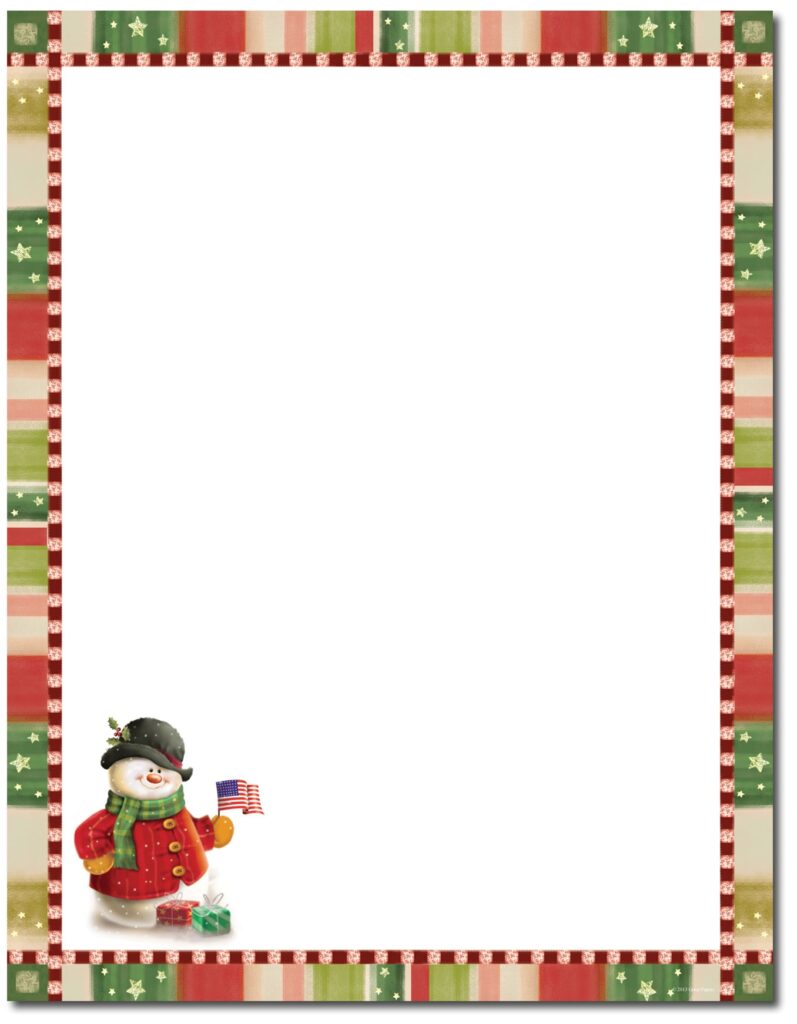 Free Printable Christmas Stationery Templates For Word