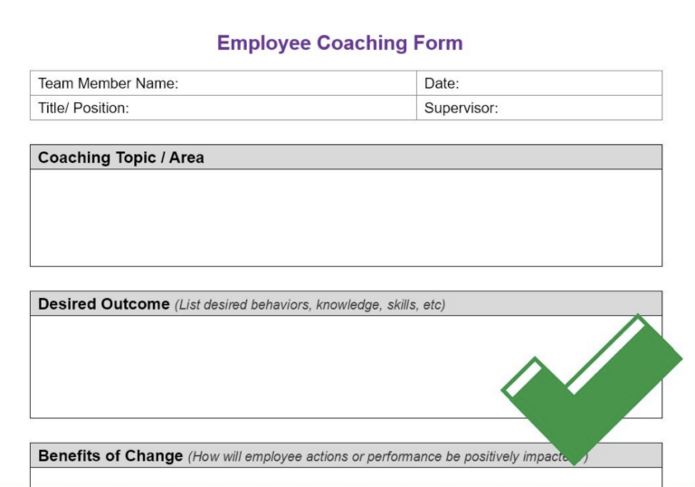 Printable Coaching Form Template Fillable Form 2024