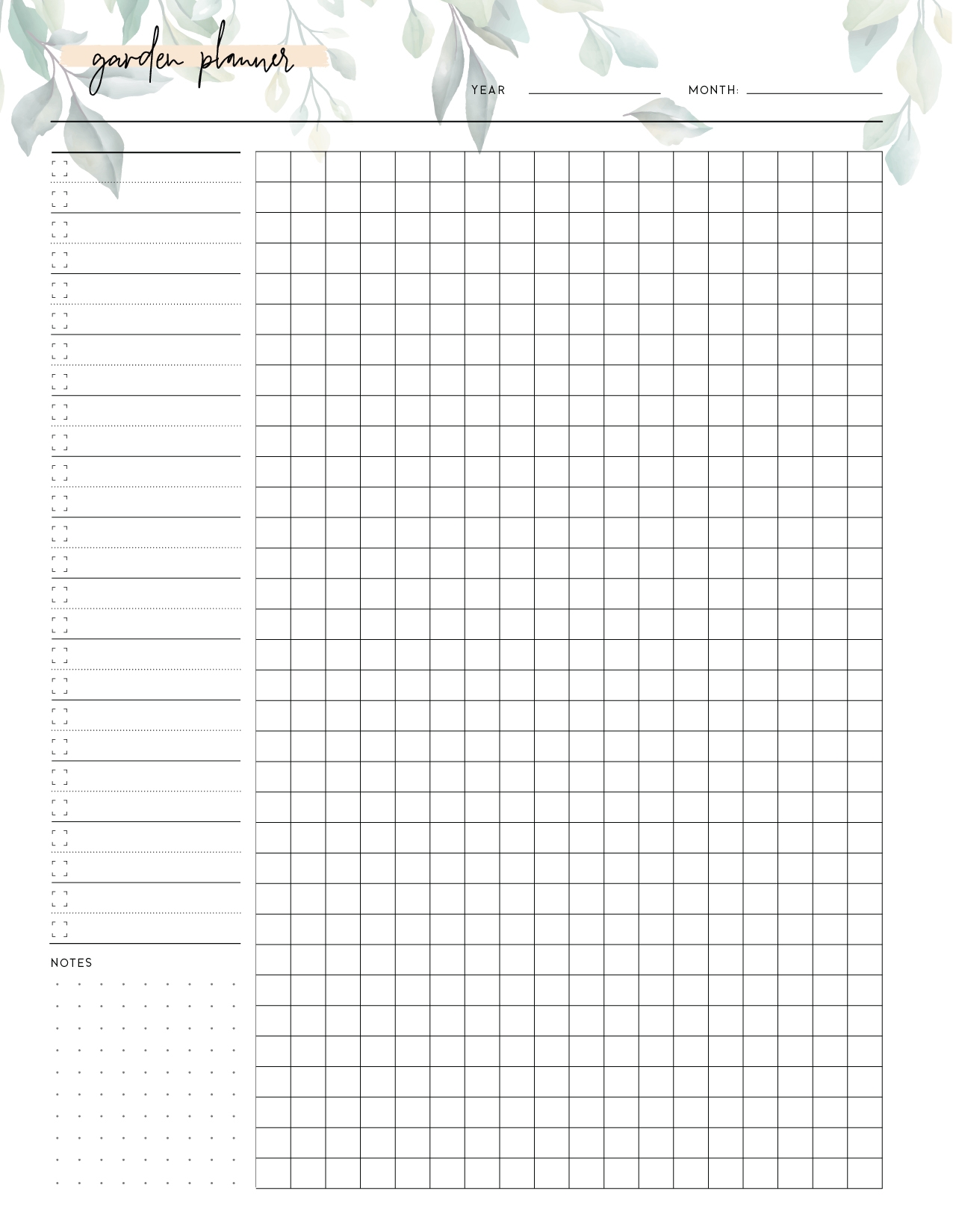 Free Garden Planner Template World Of Printables