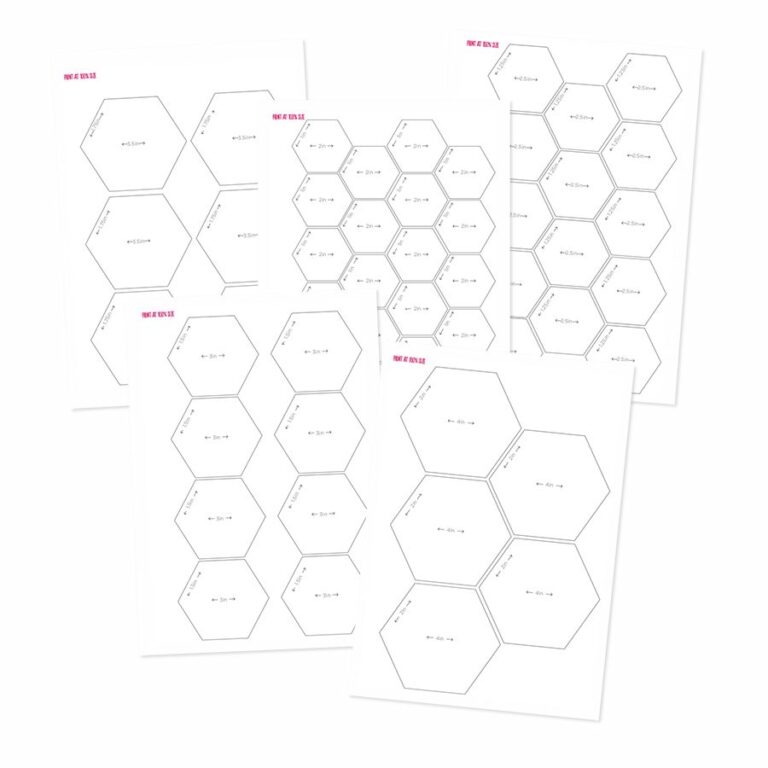 Free Hexagon Templates Hexagons Printables For Quilting And Crafting ...