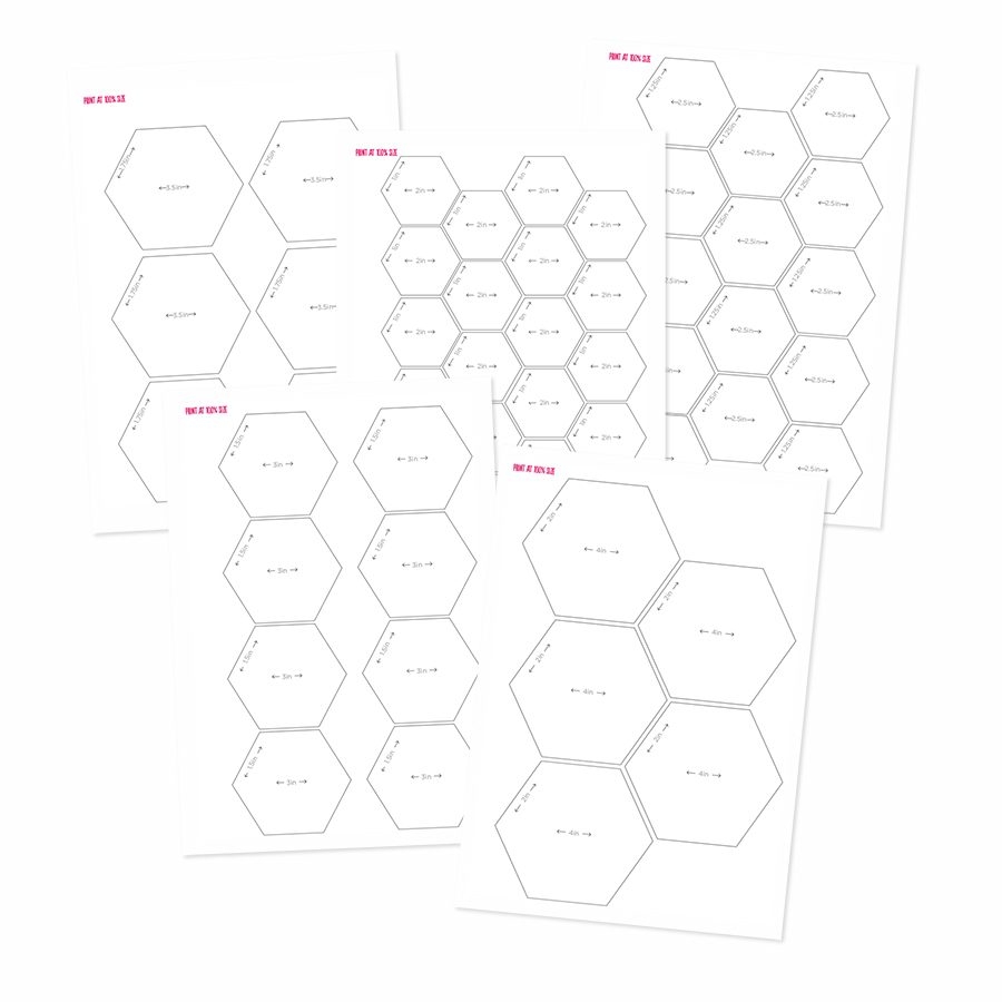 Free Printable Hexagon Template Fillable Form 2023