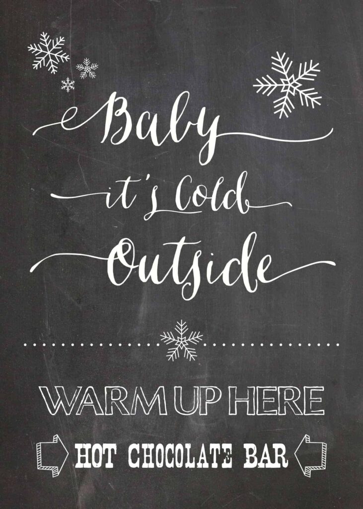  Free Printable Hot Chocolate Bar Sign Template Fillable Form 2023