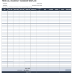 Free Monthly Timesheet Time Card Templates Smartsheet