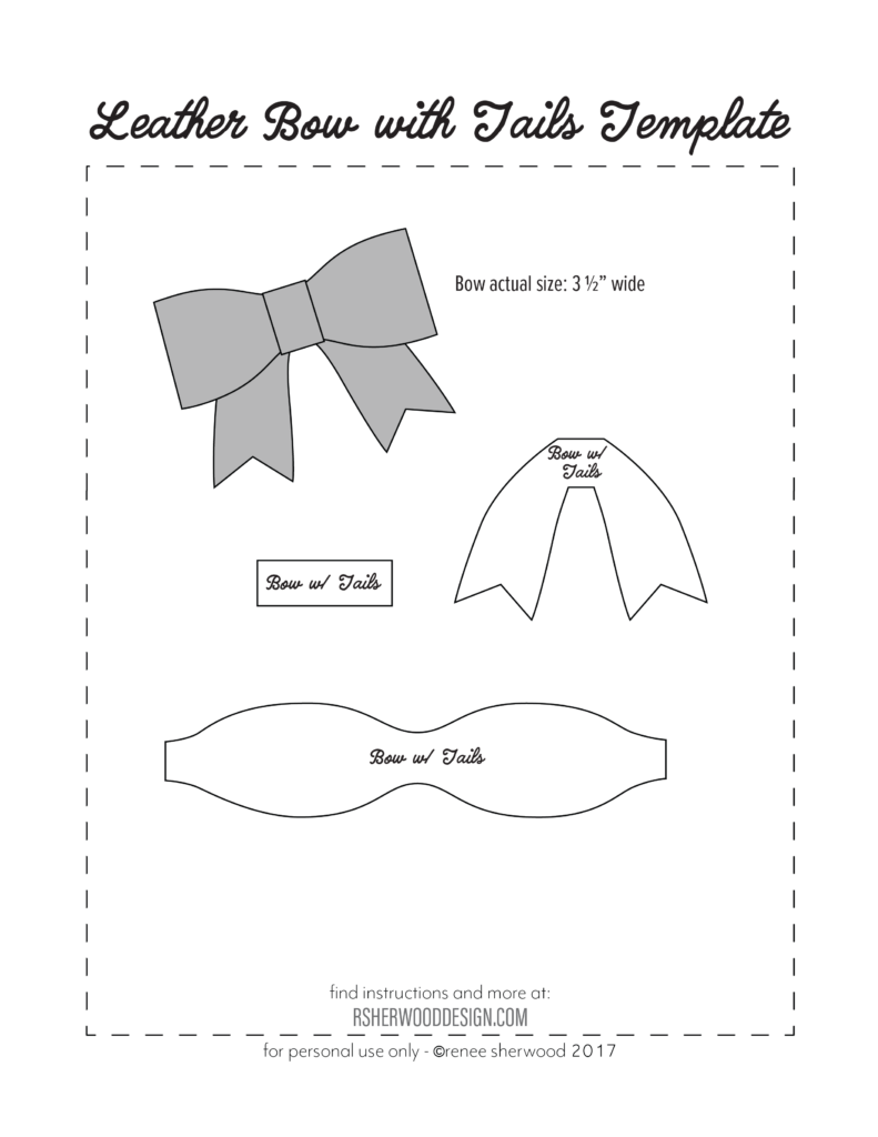 Printable Hair Bow Template