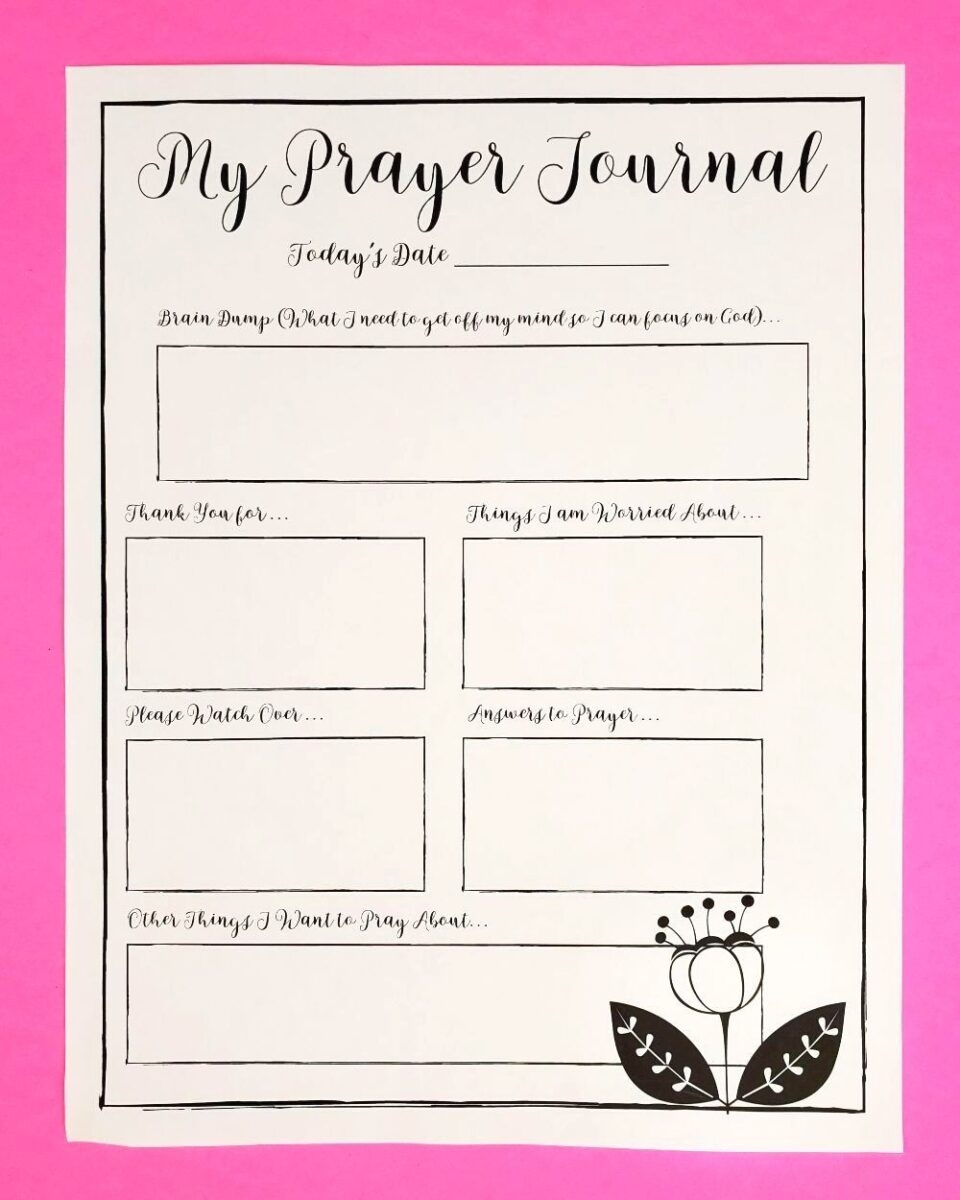 FREE Prayer Calendar And Printable Prayer Journal PDF Pack Leap Of Faith Crafting