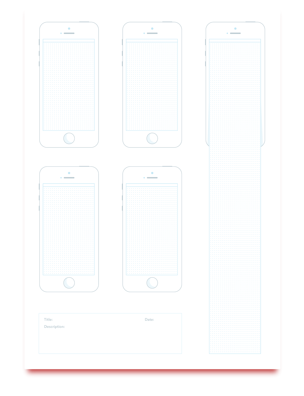 Free Printable A3 Mobile Wireframe Template On Behance