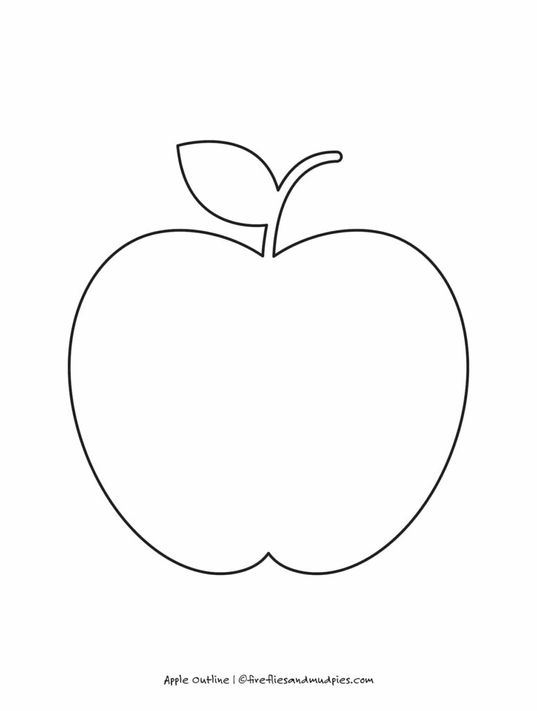 Large Printable Apple Template