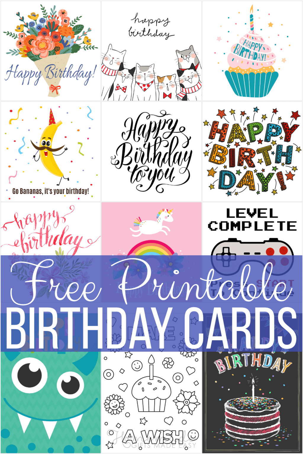 Free Printable Birthday Cards For Everyone - Fillable Form 2023