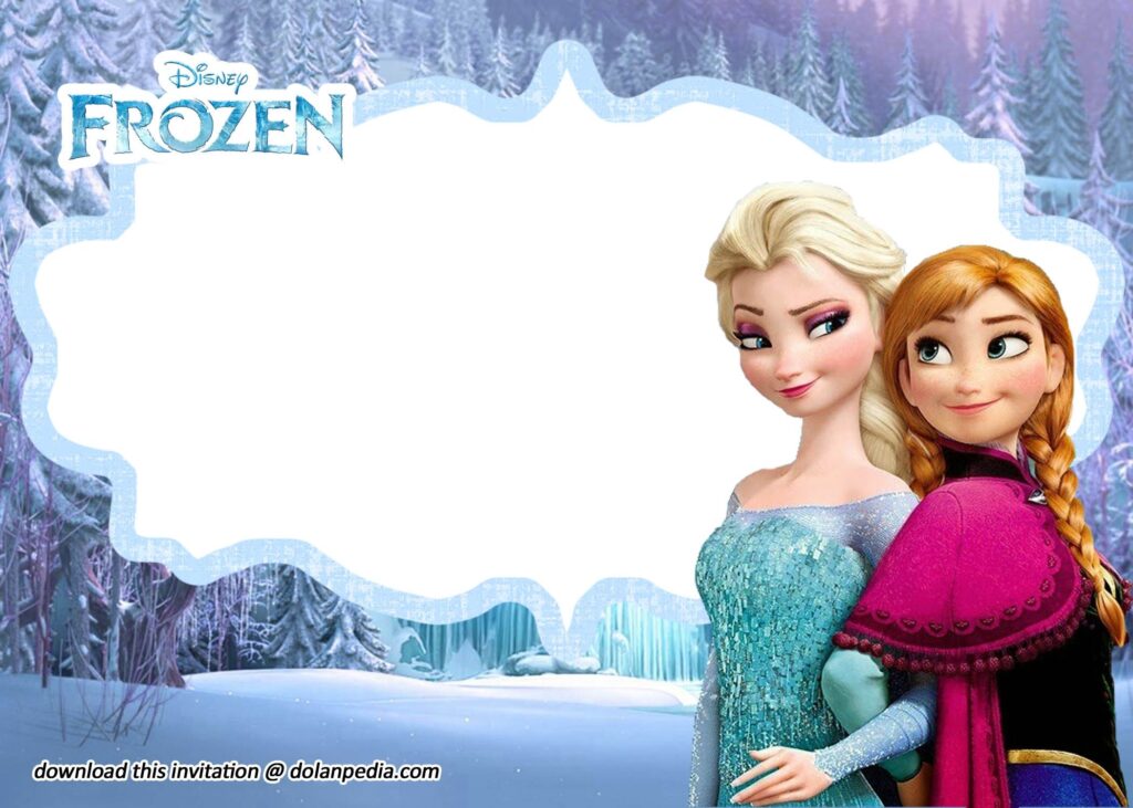 Printable Blank Frozen Invitation Template