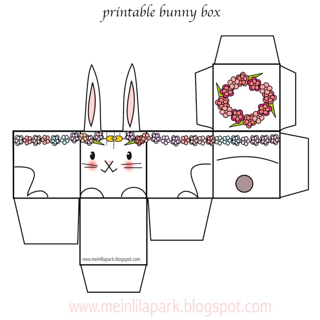 Free Printable Easter Bunny Box Ausdruckbare DIY Box Freebie