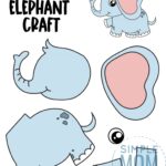 Free Printable Elephant Craft Template Safari Animal Crafts Elephant Crafts Animal Crafts For Kids