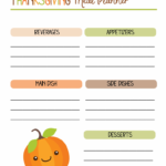 Free Printable Fall Thanksgiving Meal Planner Family Fresh Meals