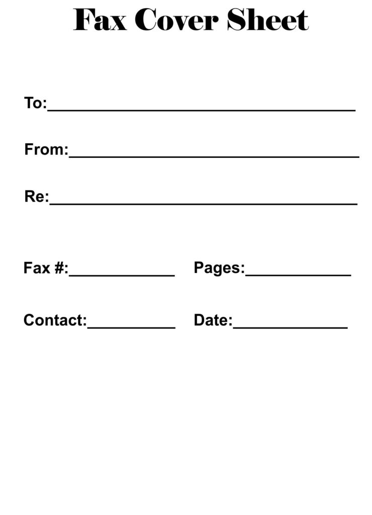 Printable Fax Template