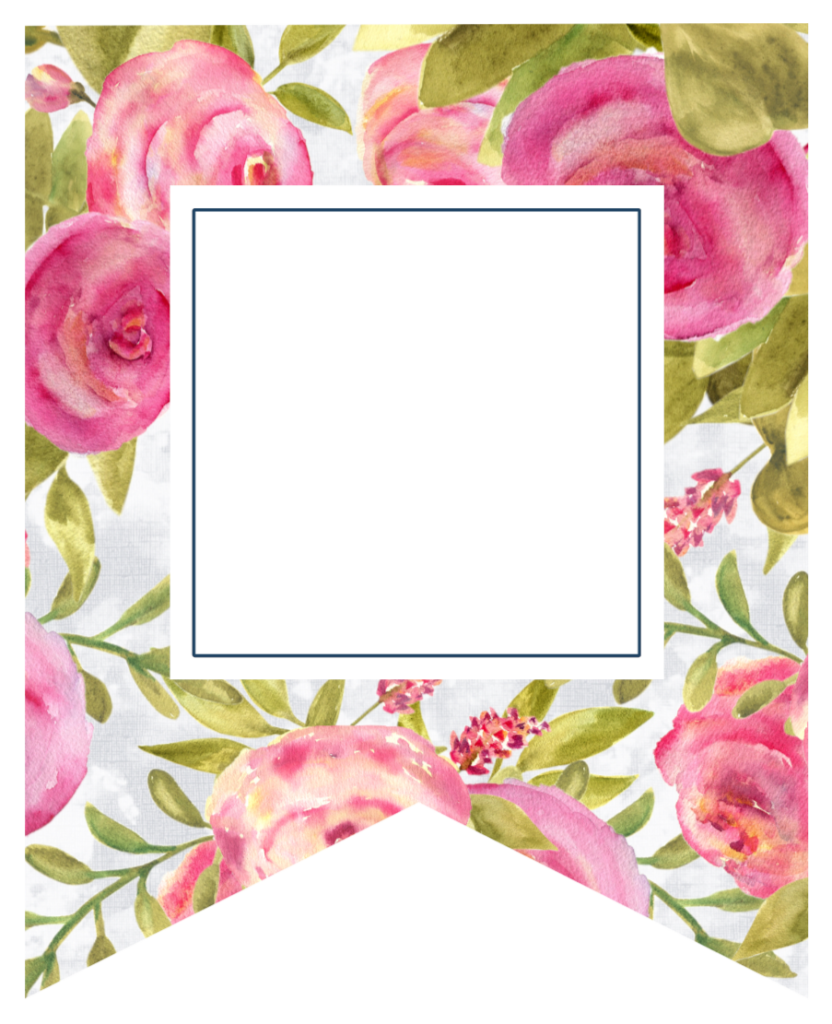 Printable Floral Banner Template