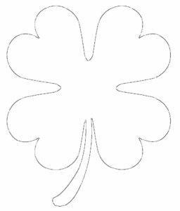 Free Printable Four Leaf Clover Templates Large Small Patterns To Cut ...