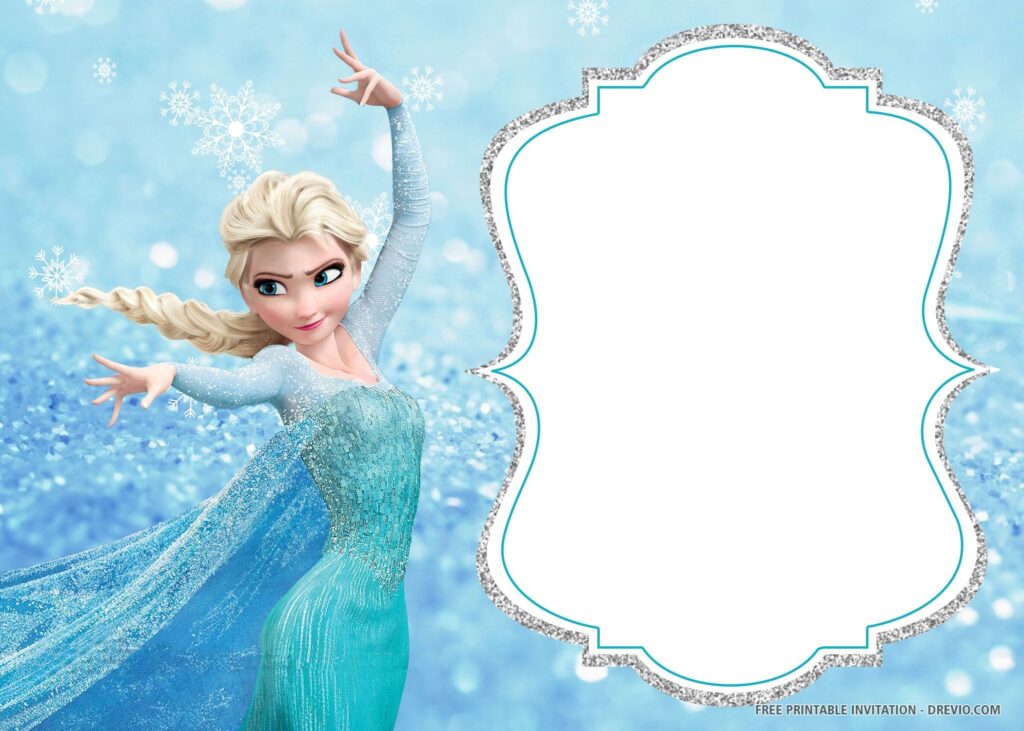 Printable Blank Frozen Invitation Template