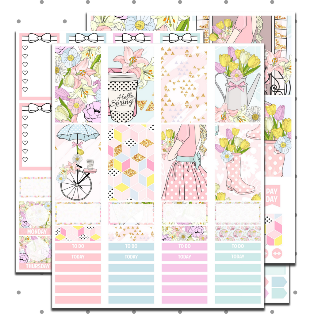 Free Printable Happy Planner Weekly Kit Spring Happy Planner Printables Happy Planner Free Planner Stickers