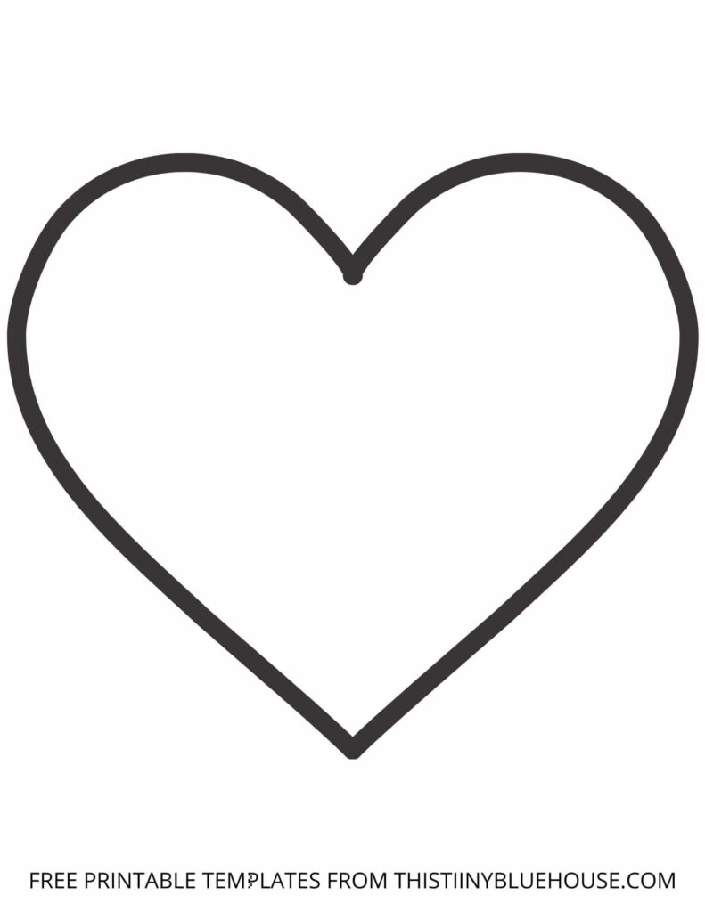 Medium Heart Template Printable