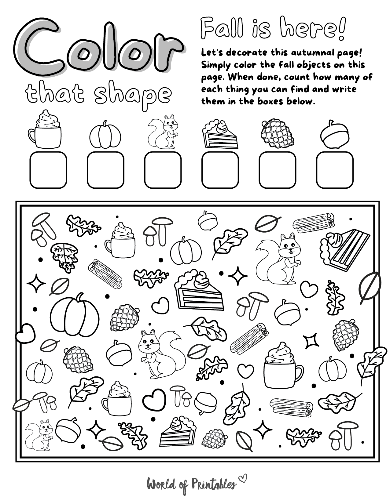 Free Printable I Spy Fall Coloring Page Game World Of Printables