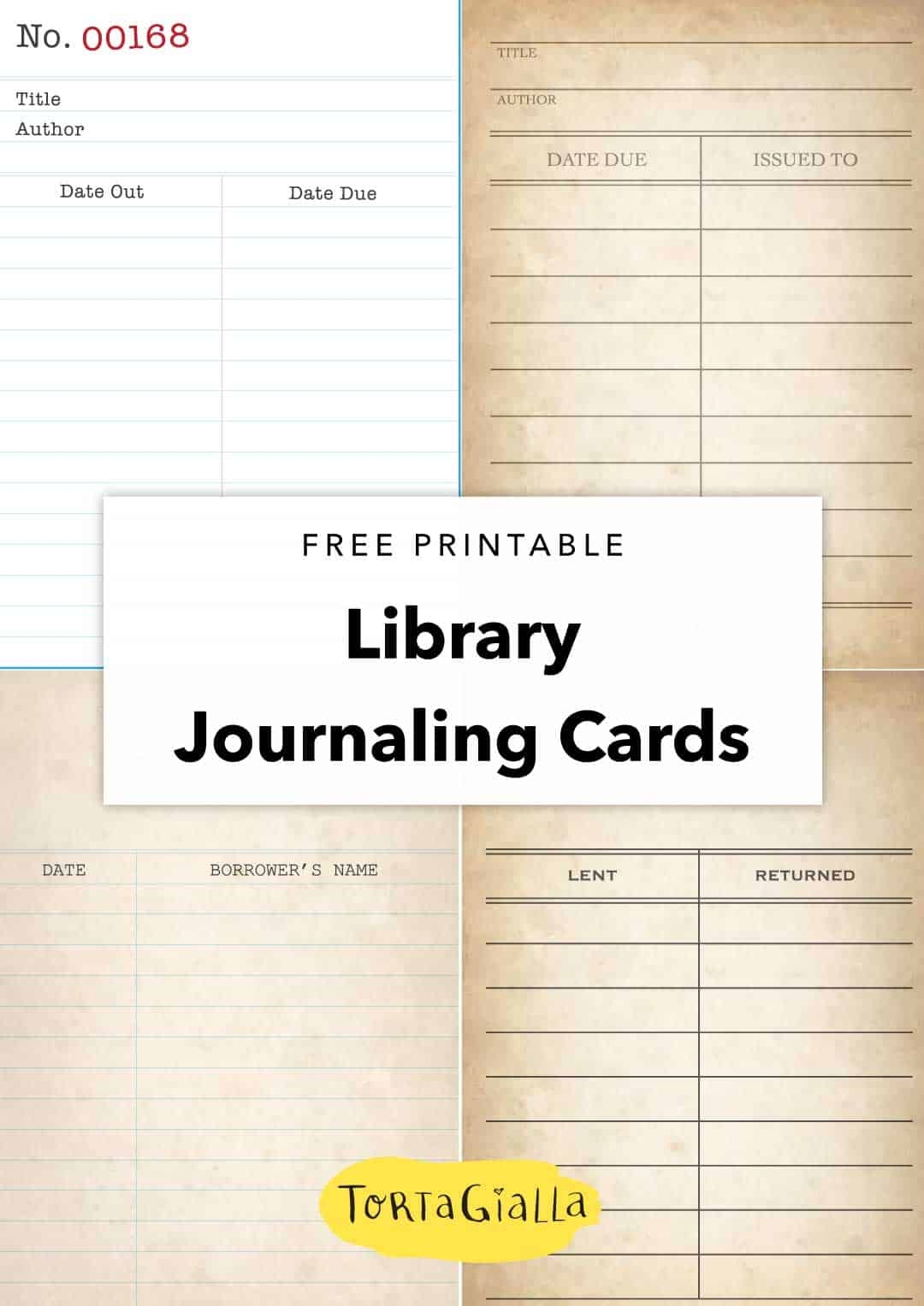 Free Printable Library Card Template Tortagialla