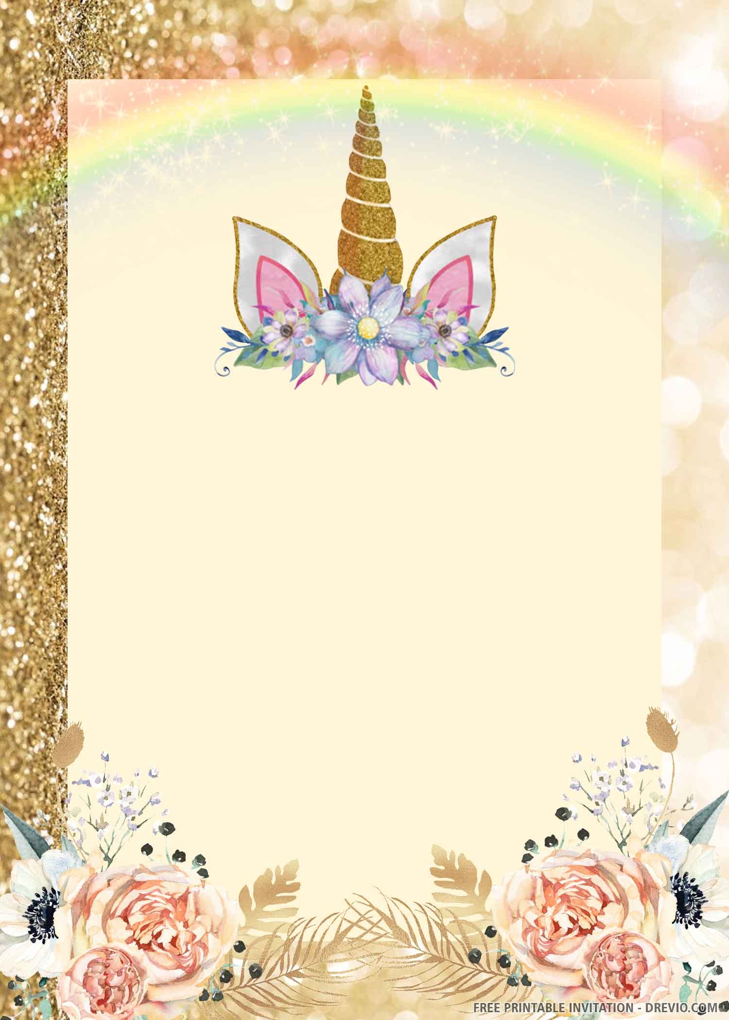 FREE PRINTABLE Magical Unicorn Birthday Invitation Templates Download Hundreds FREE PRINTABLE Birthday Invitation Templates