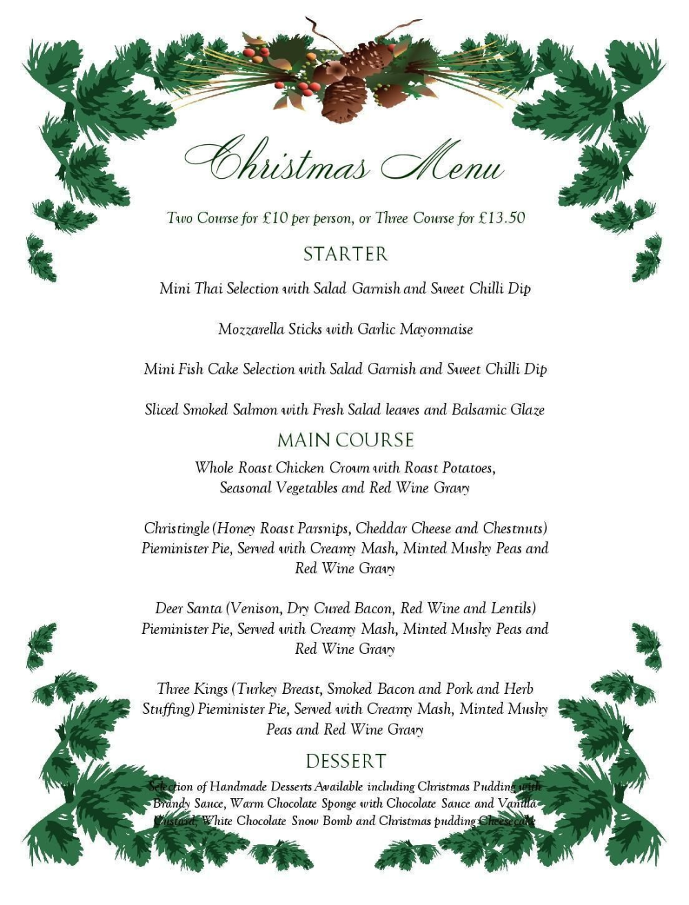 Free Printable Menu Template Free Free Printable Menu Template Christmas Menu Free Printable Menu