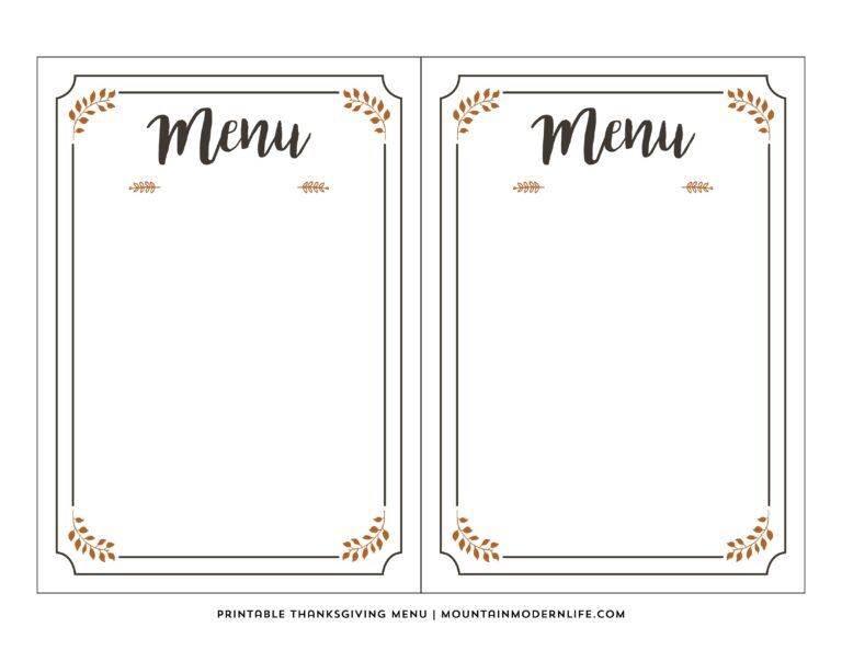 Free Printable Menu Template Printable Menu Template Free Printable ...