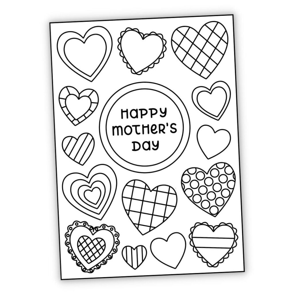Free Printable Mother s Day Card To Colour The Craft at Home Family
