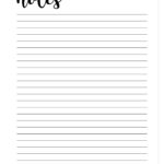 Free Printable Notes Template Paper Trail Design