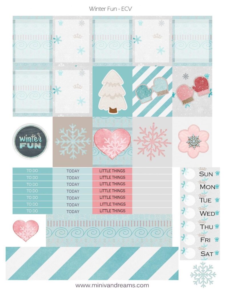 Free Printable Stickers Planner