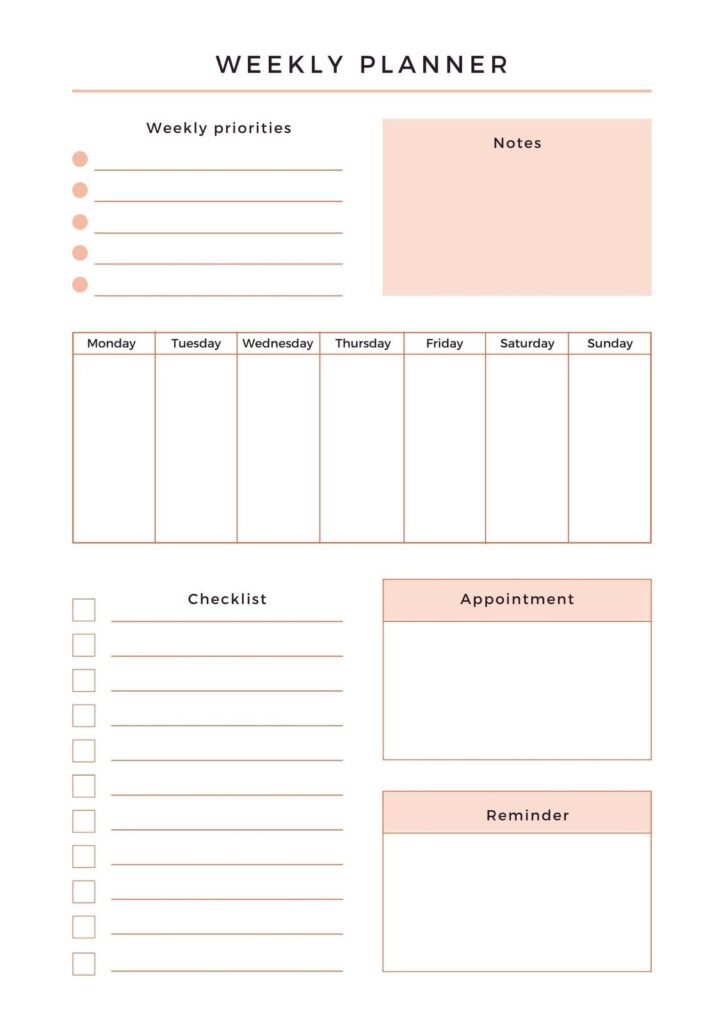 Cute Student Planner Printable