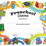 Free Printable Preschool Diploma Certificates Preschool Diploma Kindergarten Diploma Graduation Certificate Template