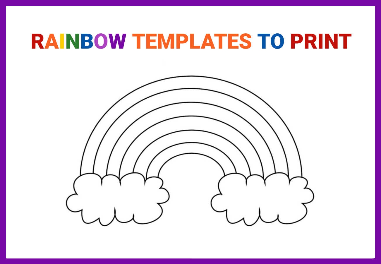 Free Printable Rainbow Templates Small Medium Large What Mommy Does